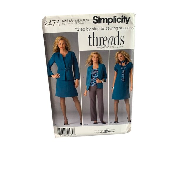 Simplicity Threads Magazine Collection Pattern 2474 - Sizes 10-18 - uncut - Picture 1 of 2